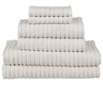 Natural or White Ribbed Towels