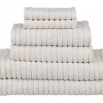 Natural or White Ribbed Towels