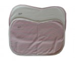 Pink or Green Stripe Burp Cloth Set (2 pcs)