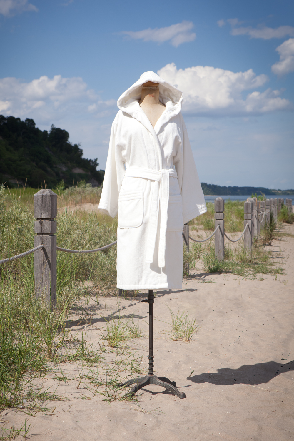 Hooded White Spa Robe